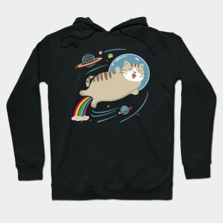 Rainbow-Powered Space Adventure with a Happy Meowgical Cat Hoodie